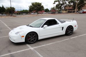 1998 Acura NSX white color side profile