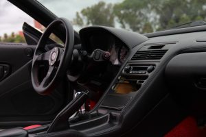 Black interior of a 1998 Acura NSX